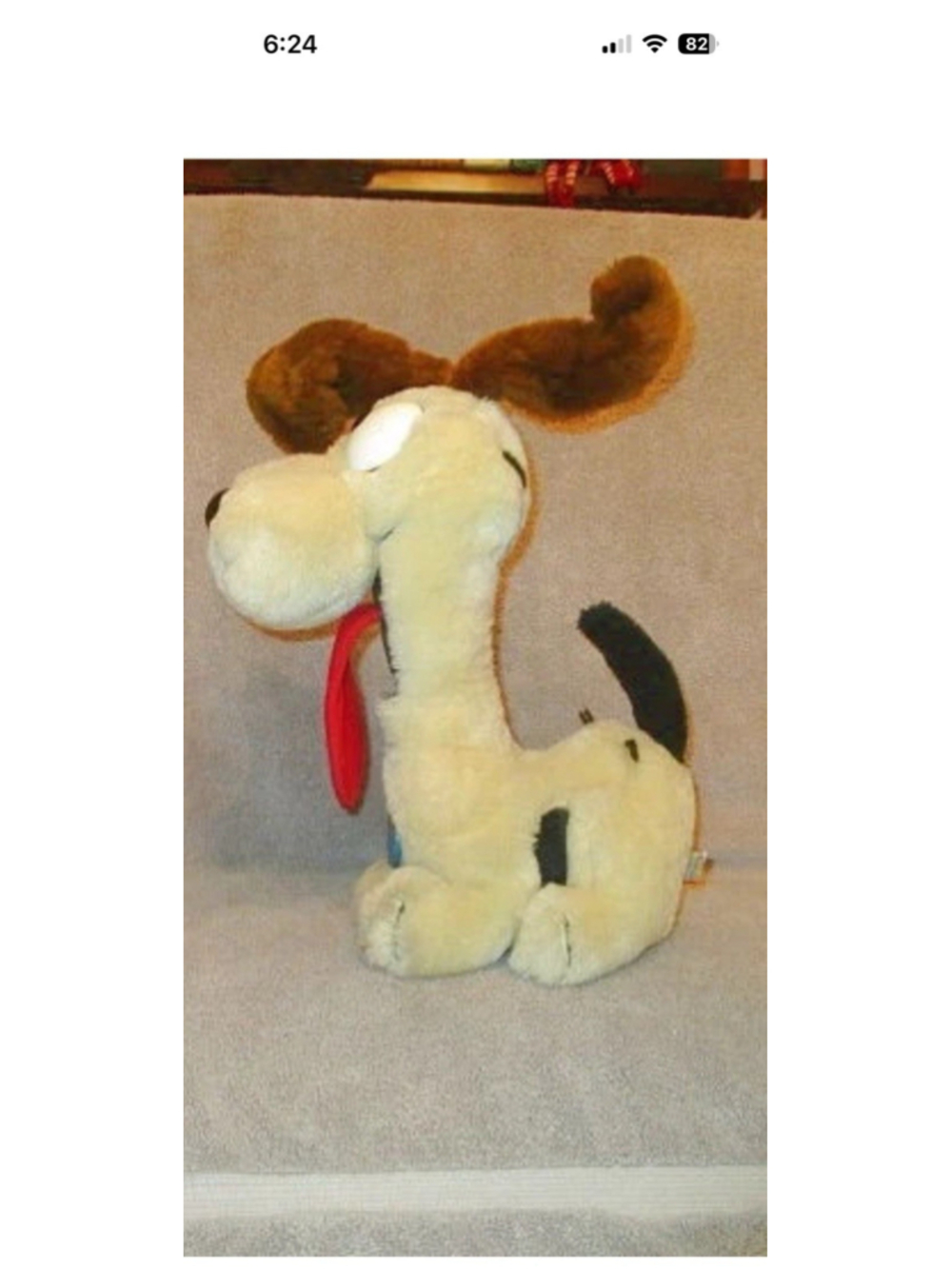 Vtg 1983 Garfield Odie Dog Plush 17” Stuffed Animal Toy Clean Cartoon Dakin EUC